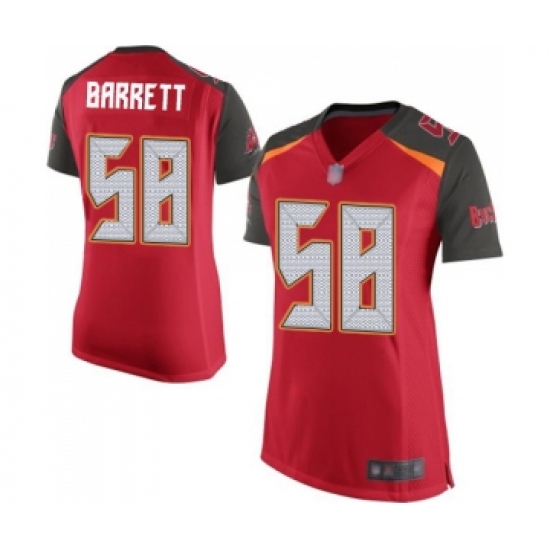 Women's Tampa Bay Buccaneers #58 Shaquil Barrett Game Red Team Color Football Jersey - Ujersey