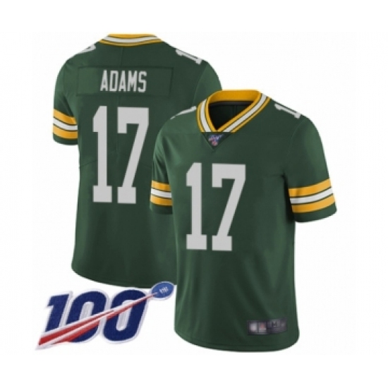Men's Green Bay Packers #17 Davante Adams Green Team Color Vapor Untouchable Limited Player 100th Season Football Jersey - Ujersey