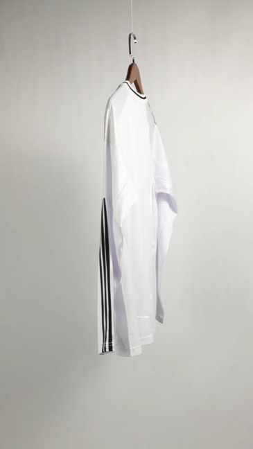 Real Madrid Soccer Jersey Home Custom Long Sleeve Shirt 2024/25 - ujerseystore