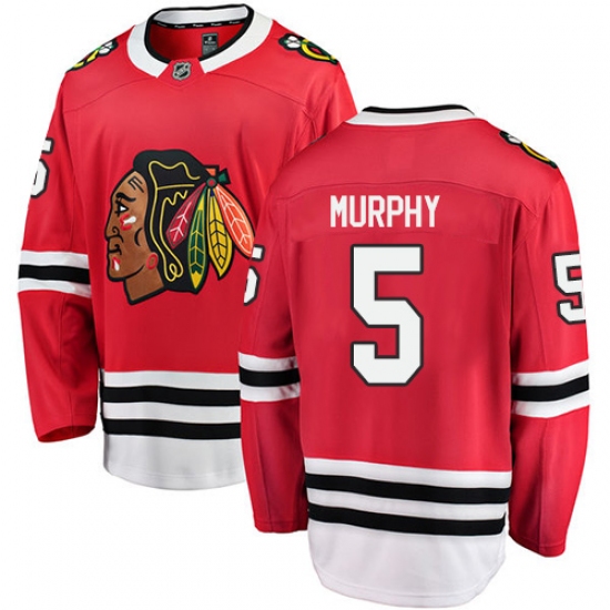 Men's Chicago Blackhawks #5 Connor Murphy Fanatics Branded Red Home Breakaway NHL Jersey - Ujersey