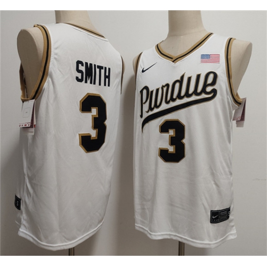 Men's Purdue Boilermakers #3 Braden Smith White 2026 Vapor Limited Stitched Football Jersey - Ujersey