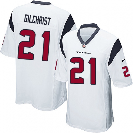 Men's Nike Houston Texans #21 Marcus Gilchrist Game White NFL Jersey - Ujersey