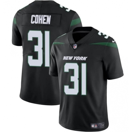 Men's New York Jets #31 Tarik Cohen Black Vapor Untouchable Limited Football Stitched Jersey - Ujersey