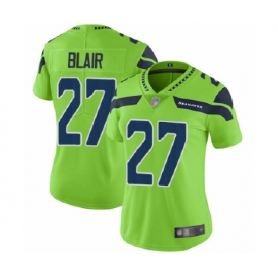 Women's Seattle Seahawks #27 Marquise Blair Limited Green Rush Vapor Untouchable Football Jersey - Ujersey