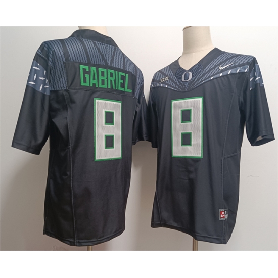 Men's Oregon Ducks #8 Dillon Gabriel Black 2024 F.U.S.E. Stitched Jersey - Ujersey