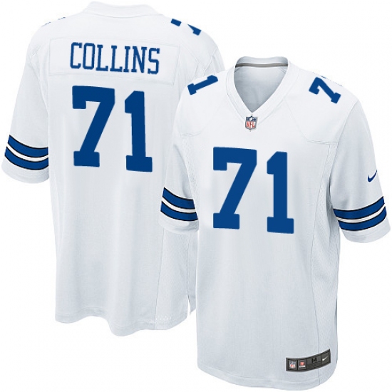 Men's Nike Dallas Cowboys #71 La'el Collins Game White NFL Jersey - Ujersey