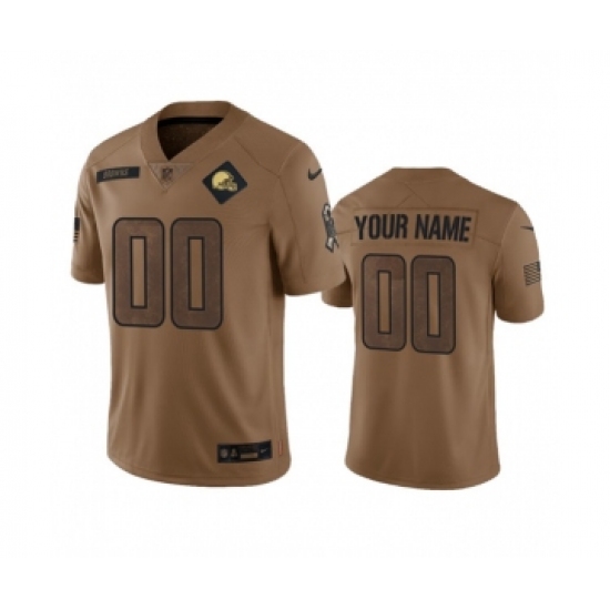 Men's Nike Cleveland Browns Active Player Custom 2023 Brown Salute To Service Limited Football Stitched Jersey - Ujersey
