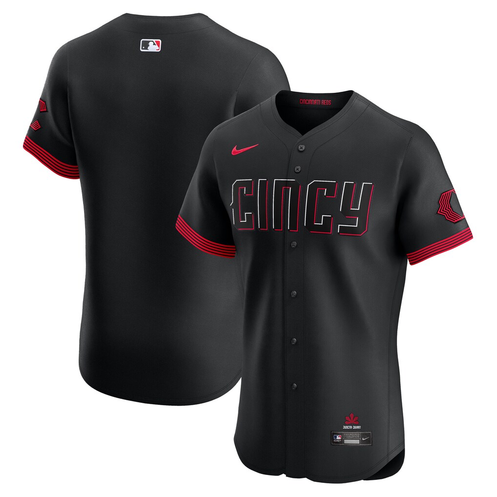 Men's Cincinnati Reds Nike Black City Connect  Elite Jersey - U-jersey