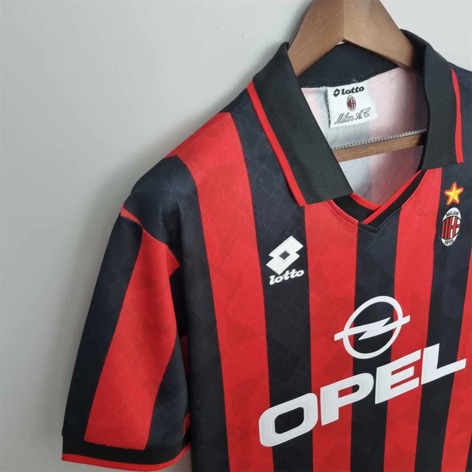 AC Milan Retro Soccer Jersey Home Custom Shirt 1995/96 - Ujersey