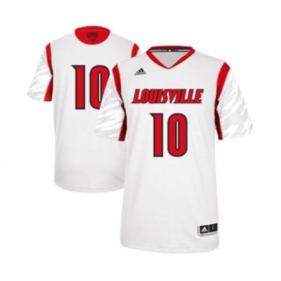 Louisville Cardinals 10 Gorgui Dieng White College Jersey - Ujersey