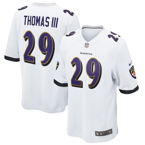 Men's Baltimore Ravens #29 Earl Thomas Nike White Game Jersey - Ujersey