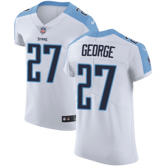 Men's Nike Tennessee Titans #27 Eddie George White Vapor Untouchable Elite Player NFL Jersey - Ujersey