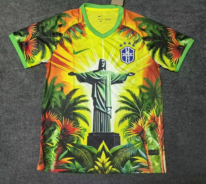 Brazil Soccer Jersey Jesus Special Edition Custom Shirt 2025 - U-jersey