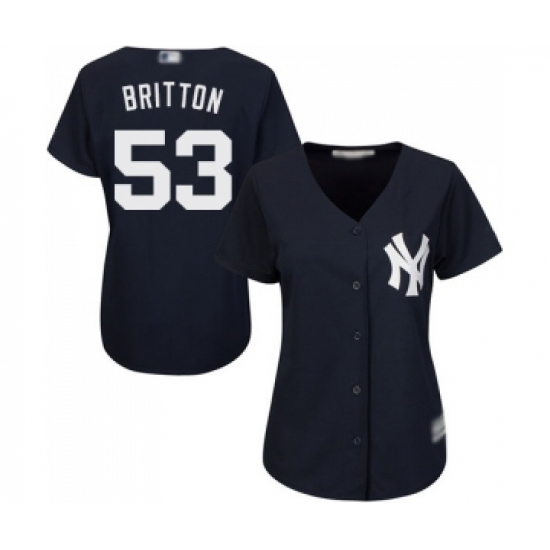 Women's New York Yankees #53 Zach Britton Authentic Navy Blue Alternate Baseball Jersey - Ujersey
