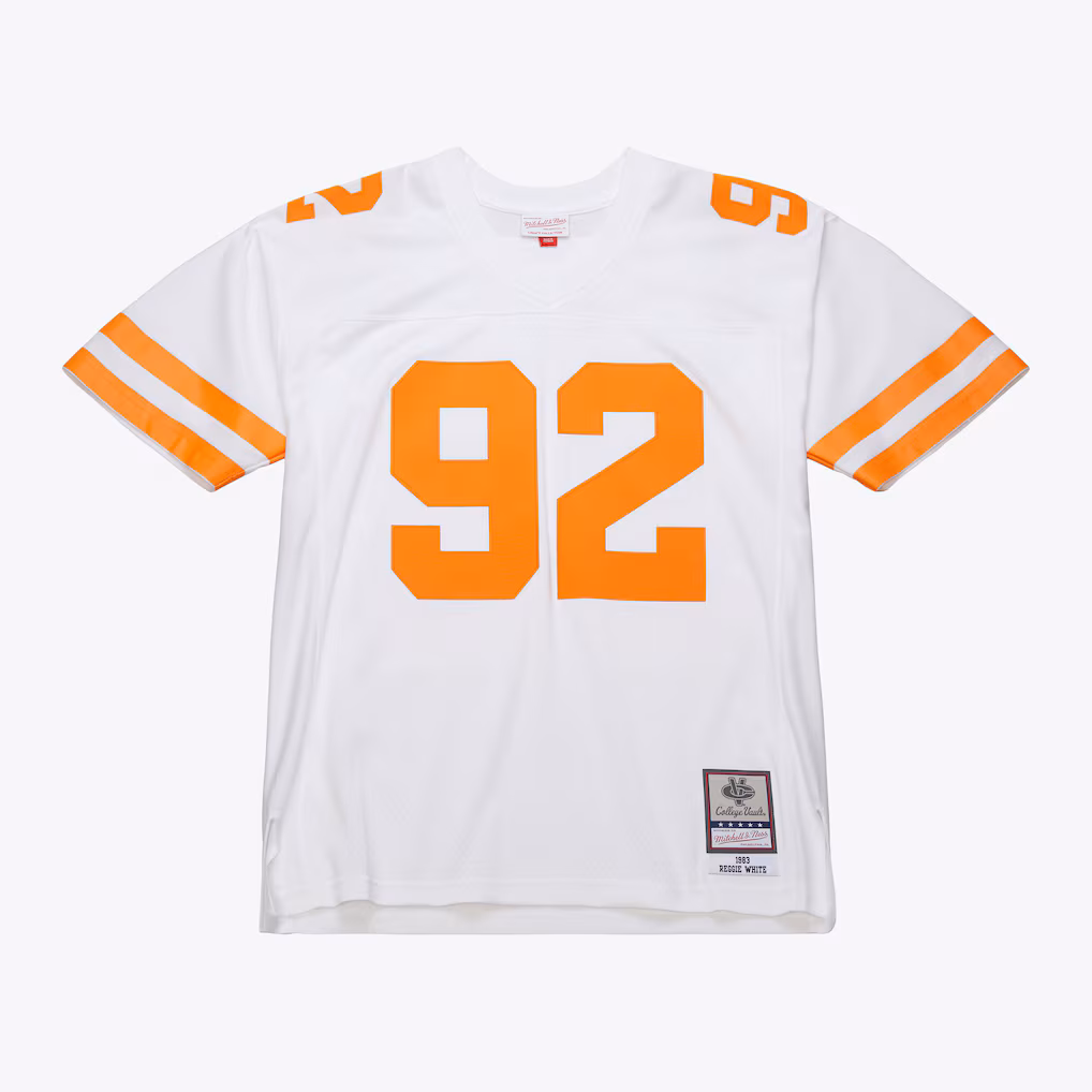Men's Mitchell & Ness Reggie White White Tennessee Volunteers 1983 Legacy Replica Jersey - SUjersey01