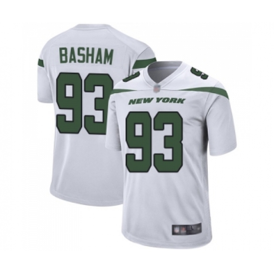 Men's New York Jets #93 Tarell Basham Game White Football Jersey - Ujersey