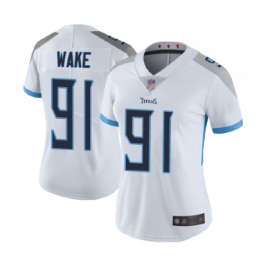 Women's Tennessee Titans #91 Cameron Wake White Vapor Untouchable Limited Player Football Jersey - Ujersey