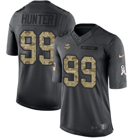 Men's Nike Minnesota Vikings #99 Danielle Hunter Limited Black 2016 Salute to Service NFL Jersey - Ujersey