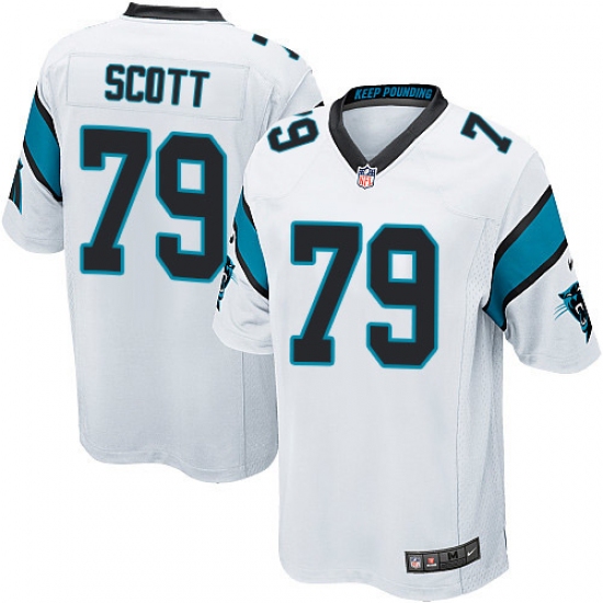 Men's Nike Carolina Panthers #79 Chris Scott Game White NFL Jersey - Ujersey