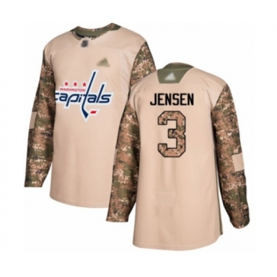 Youth Washington Capitals #3 Nick Jensen Authentic Camo Veterans Day Practice Hockey Jersey - Ujersey