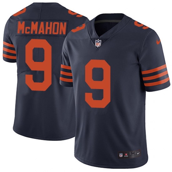 Men's Nike Chicago Bears #9 Jim McMahon Navy Blue Alternate Vapor Untouchable Limited Player NFL Jersey - Ujersey