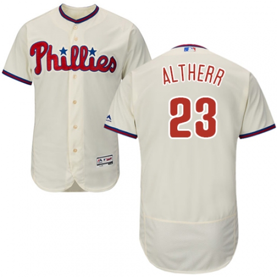Men's Majestic Philadelphia Phillies #23 Aaron Altherr Cream Flexbase Authentic Collection MLB Jersey - Ujersey