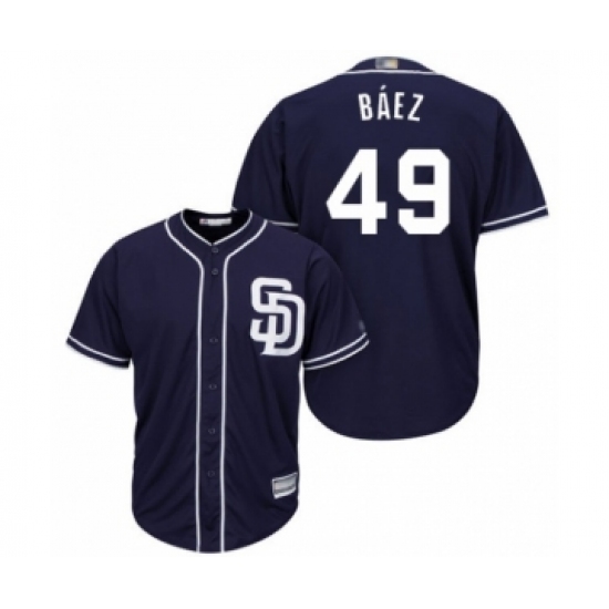 Youth San Diego Padres #49 Michel Baez Authentic Navy Blue Alternate 1 Cool Base Baseball Player Jersey - Ujersey