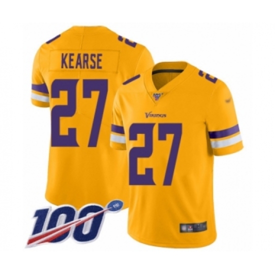 Youth Minnesota Vikings #27 Jayron Kearse Limited Gold Inverted Legend 100th Season Football Jersey - Ujersey