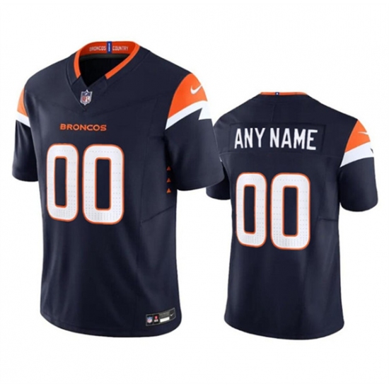 Men's Denver Broncos Active Player Custom Navy 2024 F.U.S.E. Vapor Limited Football Stitched Jersey - Ujersey