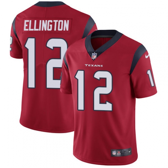 Youth Nike Houston Texans #12 Bruce Ellington Red Alternate Vapor Untouchable Limited Player NFL Jersey - Ujersey