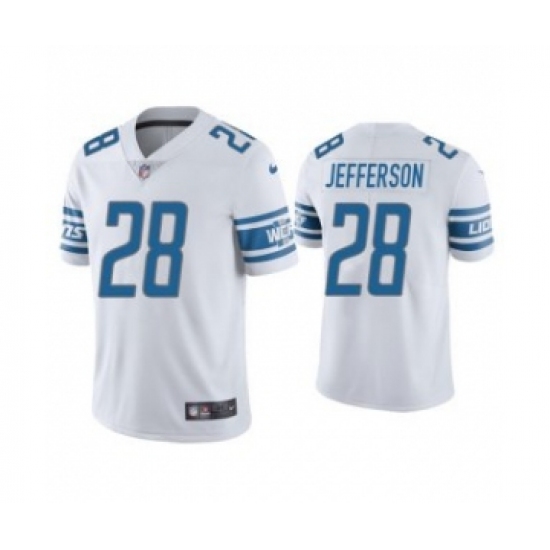 Men's White Detroit Lions #28 Jermar Jefferson Vapor Untouchable Limited Stitched Jersey - Ujersey