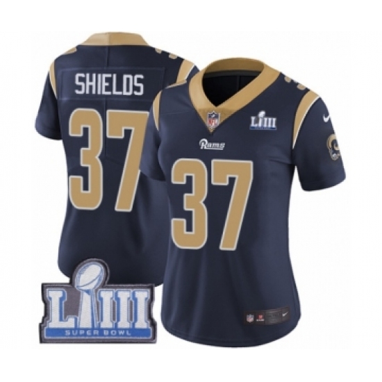 Women's Nike Los Angeles Rams #37 Sam Shields Navy Blue Team Color Vapor Untouchable Limited Player Super Bowl LIII Bound NFL Jersey - Ujersey
