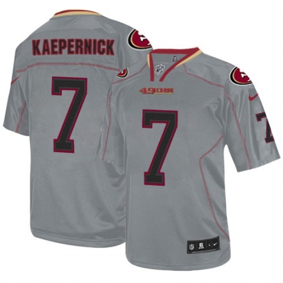 Youth Nike San Francisco 49ers #7 Colin Kaepernick Elite Lights Out Grey NFL Jersey - Ujersey