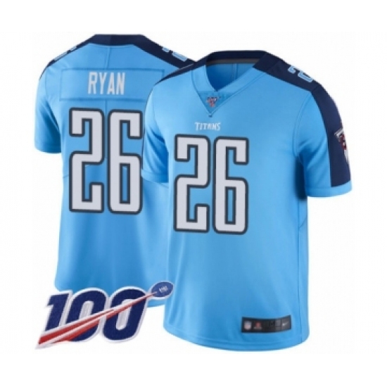 Men's Tennessee Titans #26 Logan Ryan Limited Light Blue Rush Vapor Untouchable 100th Season Football Jersey - Ujersey