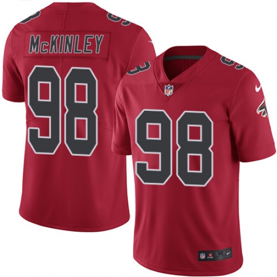Men's Nike Atlanta Falcons #98 Takkarist McKinley Elite Red Rush Vapor Untouchable NFL Jersey - Ujersey