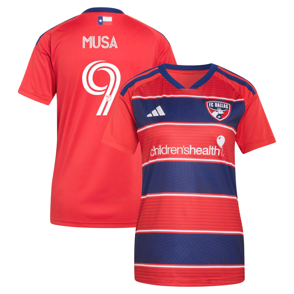 Women's FC Dallas Petar Musa adidas Red 2026 DNA Kit Replica Player Jersey - ujerseystore