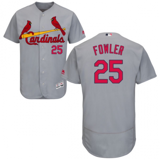 Men's Majestic St. Louis Cardinals #25 Dexter Fowler Grey Flexbase Authentic Collection MLB Jersey - Ujersey