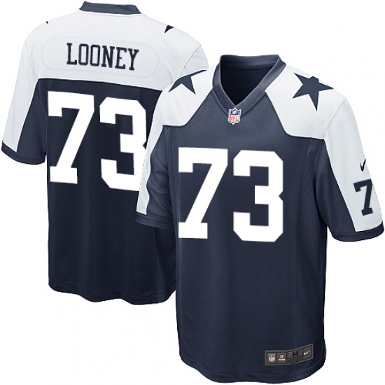Men's Nike Dallas Cowboys #73 Joe Looney Game Navy Blue Throwback Alternate NFL Jersey - Ujersey