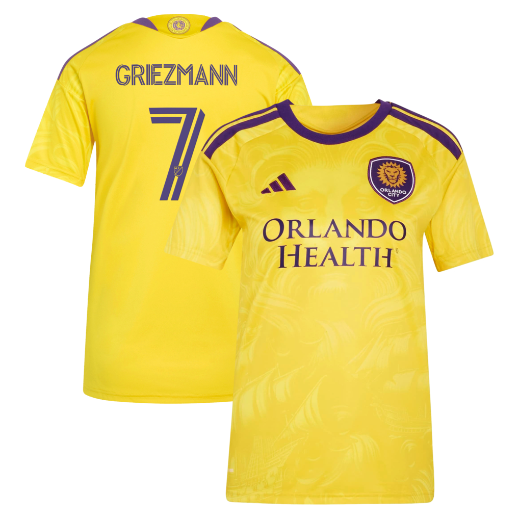 Women's Orlando City SC Antoine Griezmann adidas Yellow 2026 Sunken Treasure Kit Replica Jersey - Ujersey