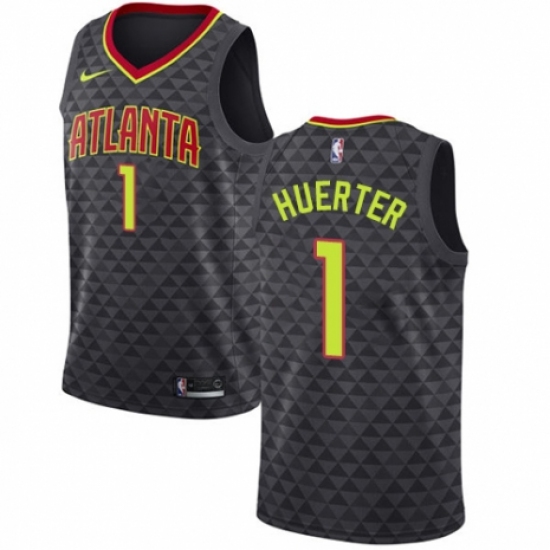 Women's Nike Atlanta Hawks #1 Kevin Huerter Swingman Black NBA Jersey - Icon Edition - Ujersey
