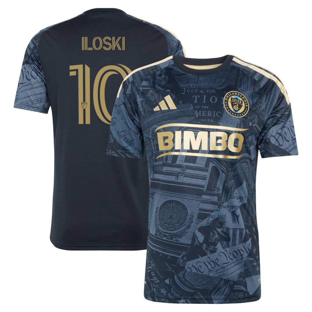 Men's Philadelphia Union Milan Iloski adidas Navy 2026 1776 Kit Replica Jersey - Ujersey