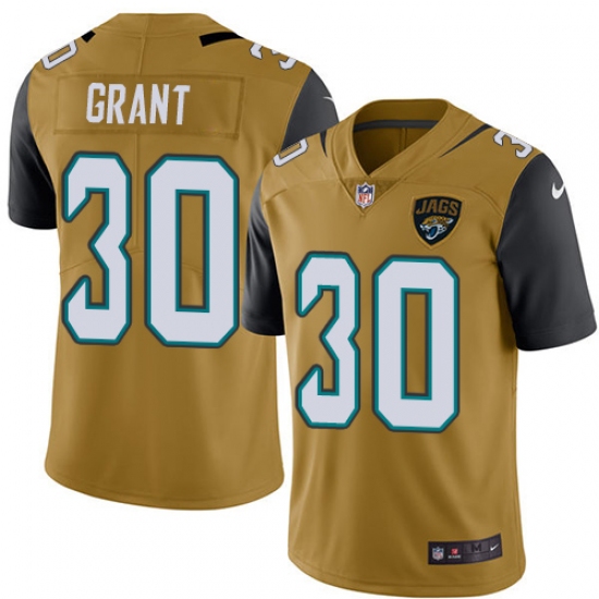 Youth Nike Jacksonville Jaguars #30 Corey Grant Limited Gold Rush Vapor Untouchable NFL Jersey - Ujersey
