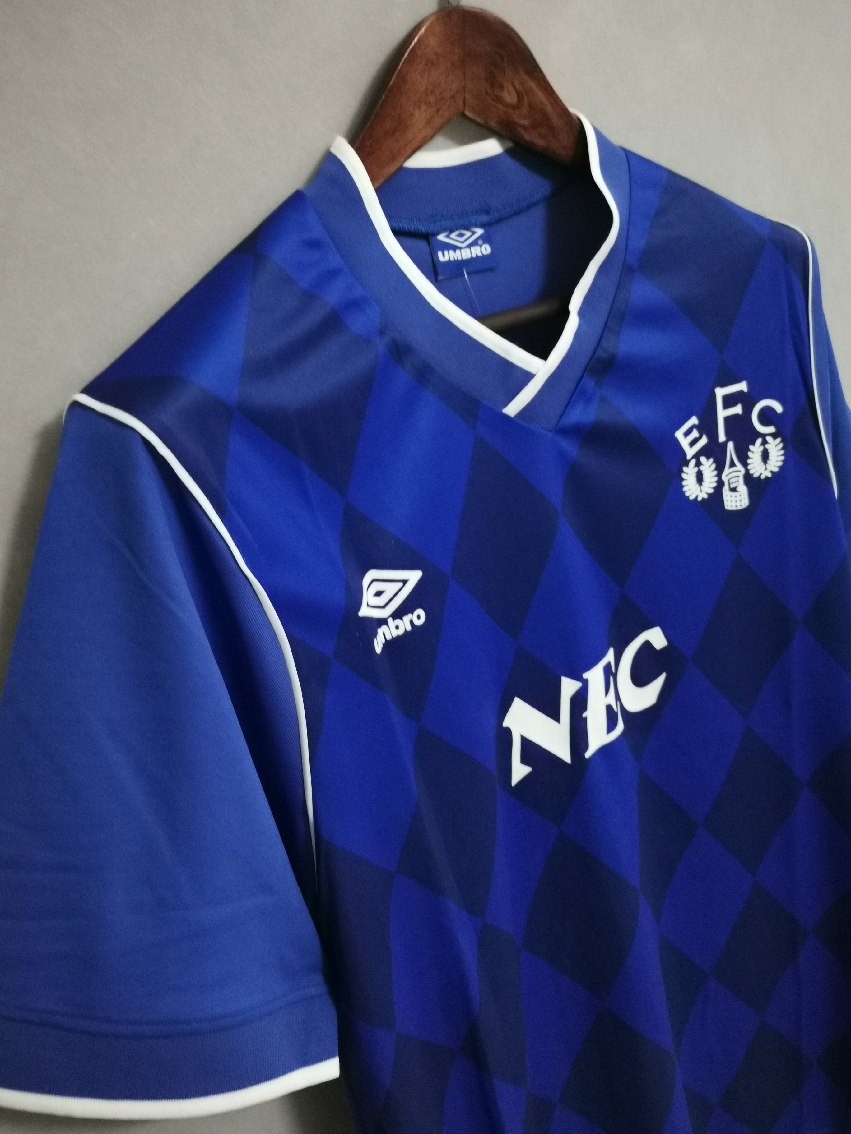 Everton Retro Football Jersey Home Custom Shirt 1986/87 - ujerseystore