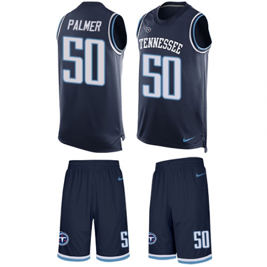 Men's Nike Tennessee Titans #50 Nate Palmer Limited Navy Blue Tank Top Suit NFL Jersey - Ujersey