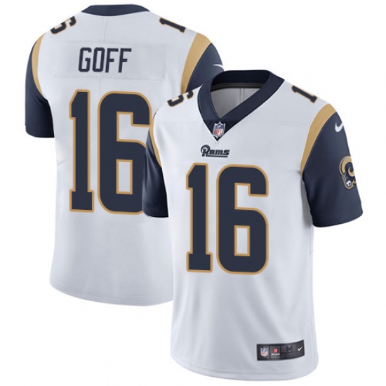 Youth Nike Los Angeles Rams #16 Jared Goff White Vapor Untouchable Limited Player NFL Jersey - Ujersey