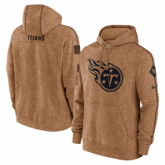 Men's Tennessee Titans Nike Brown 2023 Salute To Service Club Pullover Hoodie - Ujersey