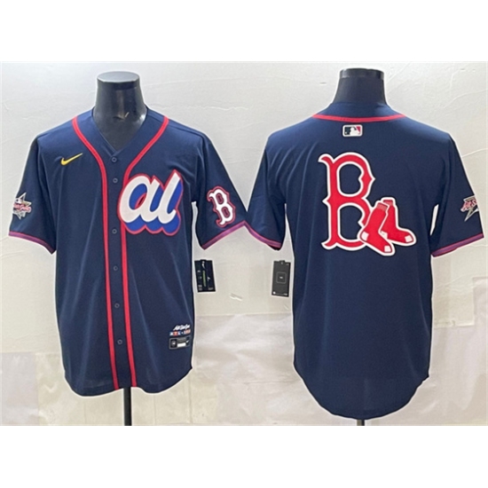 Men's American League Boston Red Sox Team Big Logo Navy 2025 All-Star Edition Limited Stitched Baseball Jersey