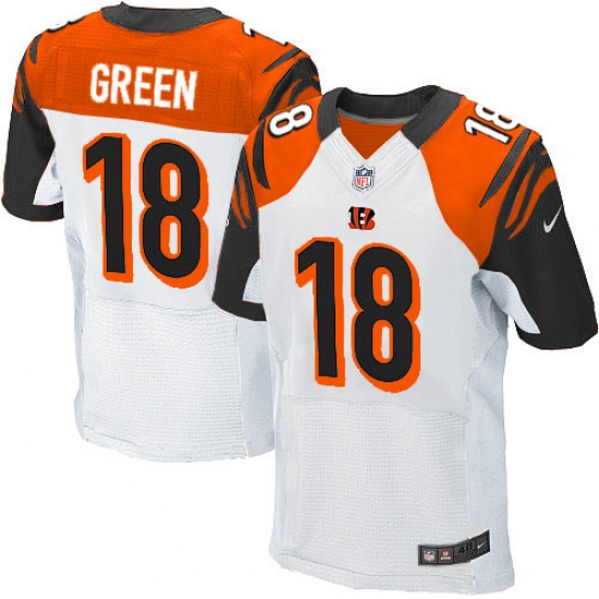Men's Nike Cincinnati Bengals #18 A.J. Green Elite White NFL Jersey