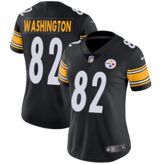 Women's Nike Pittsburgh Steelers #82 James Washington Black Team Color Vapor Untouchable Limited Player NFL Jersey - Ujersey
