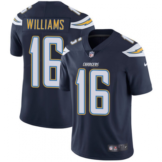 Youth Nike Los Angeles Chargers #16 Tyrell Williams Navy Blue Team Color Vapor Untouchable Limited Player NFL Jersey - Ujersey